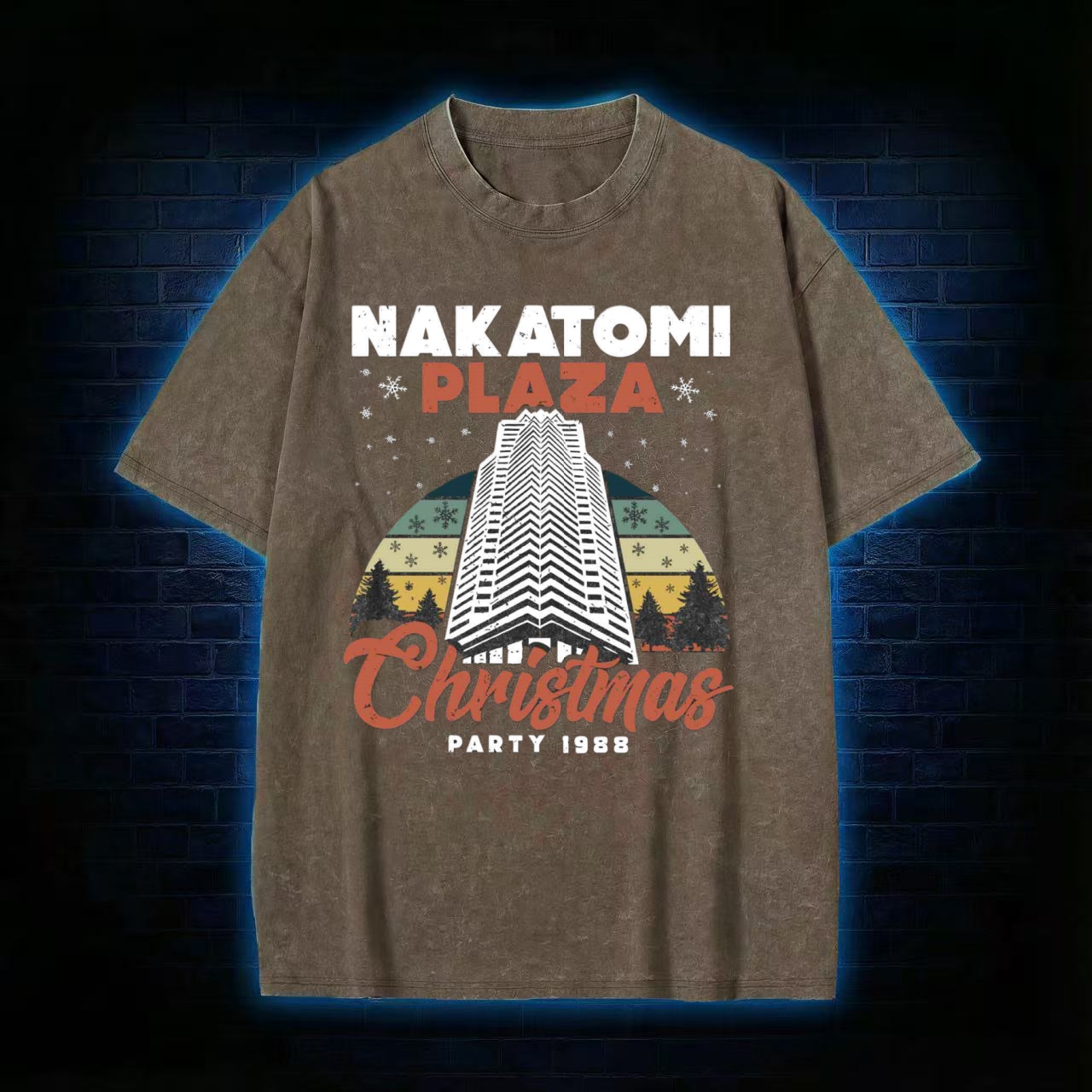 Nakatomi Plaza Christmas Party Washed T-shirt