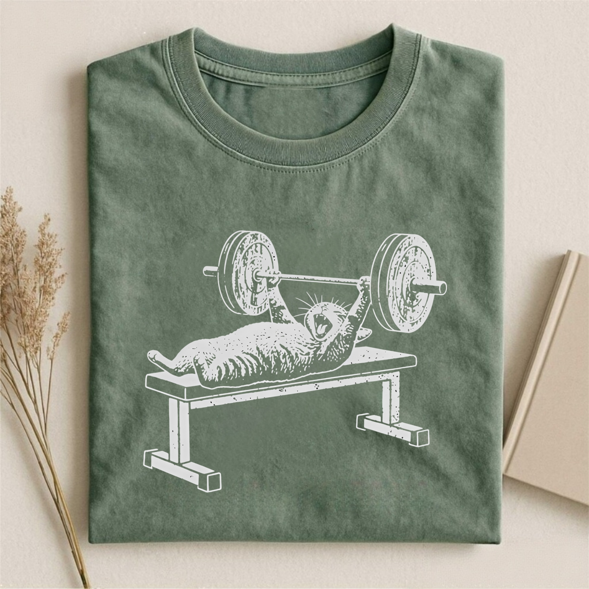 Funny Cat Gym T-shirt