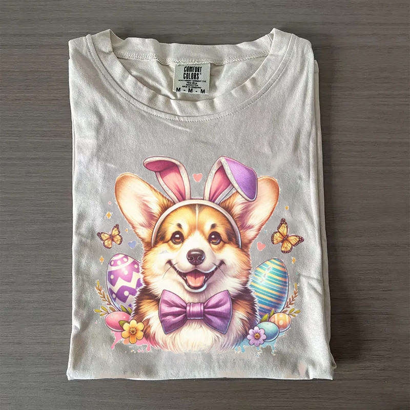 Corgi Easter T-shirt