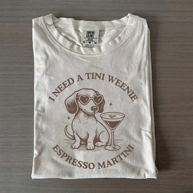 Weenies and Espresso Martinis Dachshund T-shirt