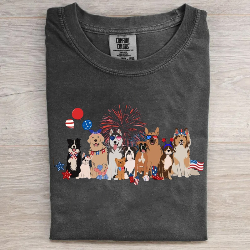 4th of July Dogs T-shirt