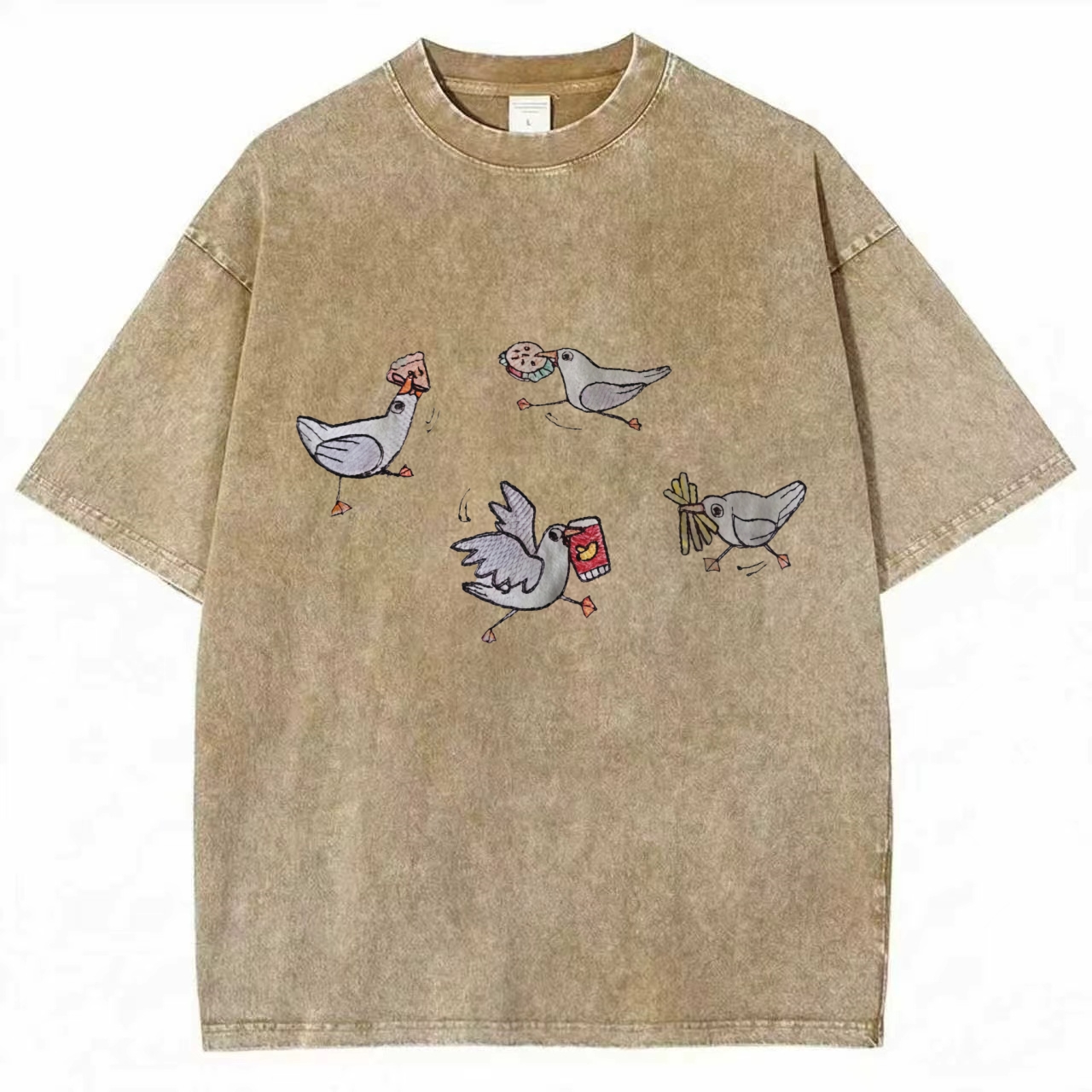 Silly Seagull Embroidered T-shirt