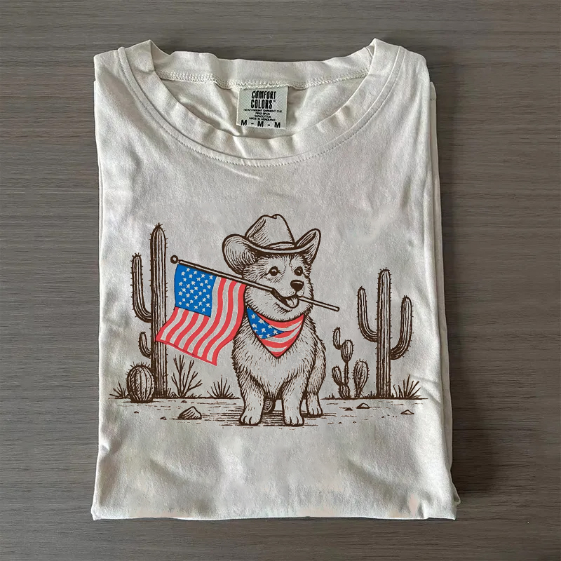 Corgi 4th Of July T-shirt