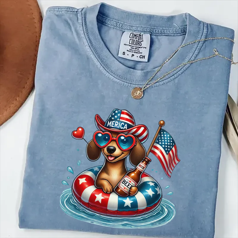 Dachshund 4th of July T-shirt