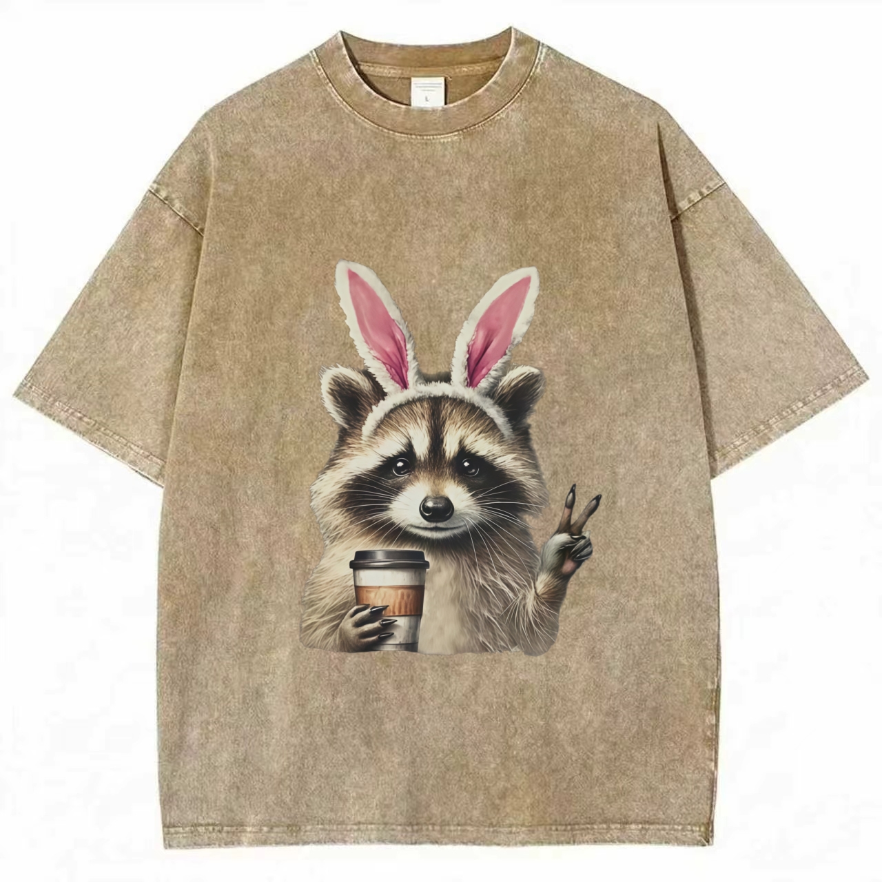 Funny Raccoon Easter Bunny T-Shirt