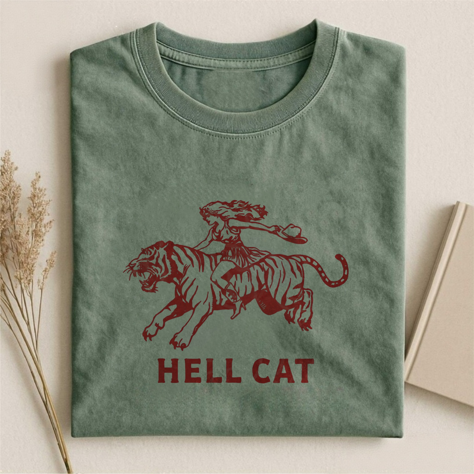 Vintage Cowgirl Hell Cat T-Shirt