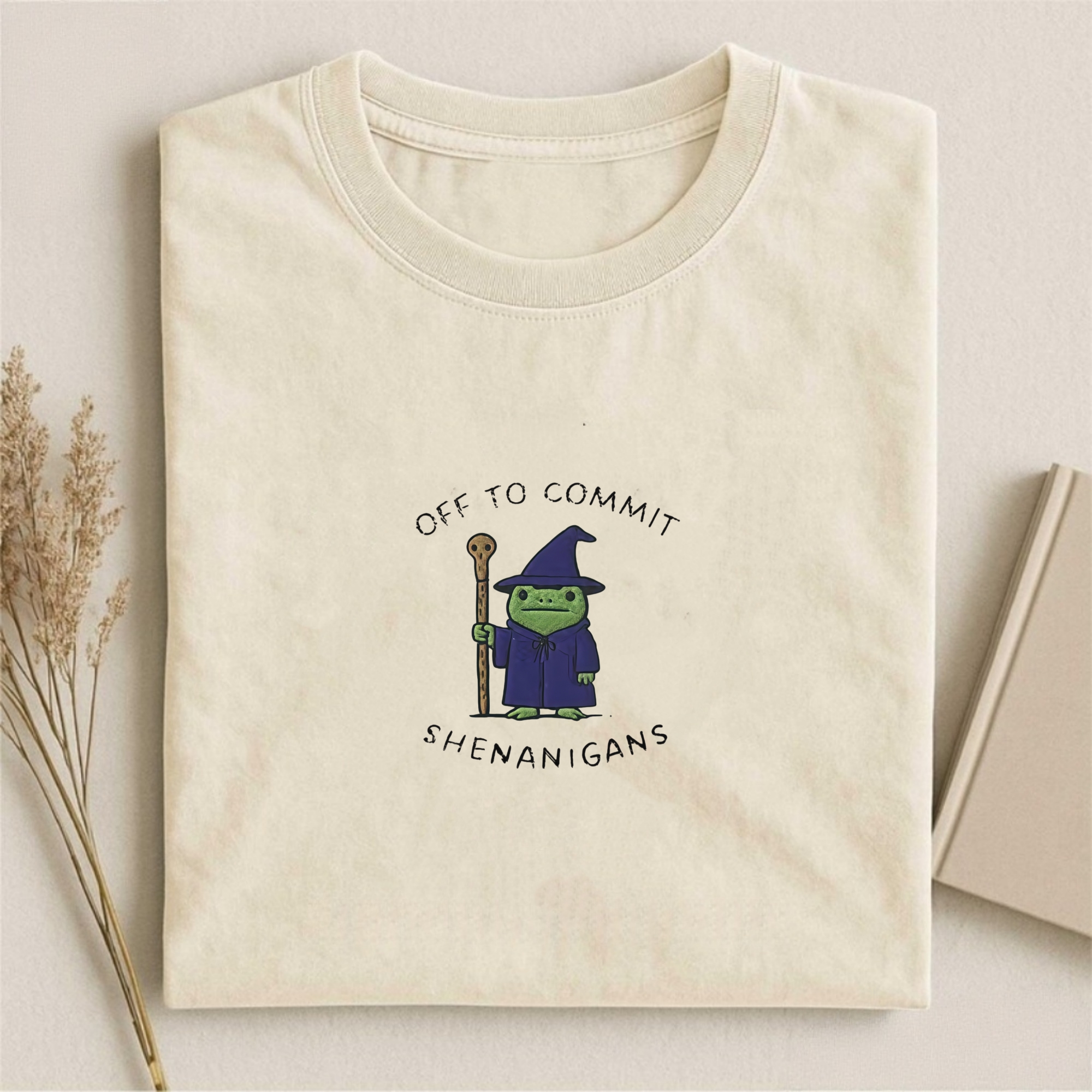 Embroidered Off to Commit Shenanigans T-Shirt