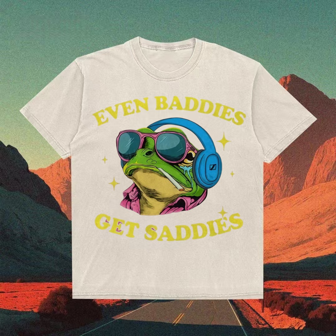 "Even Baddies Get Saddies" Frog Meme T-shirt