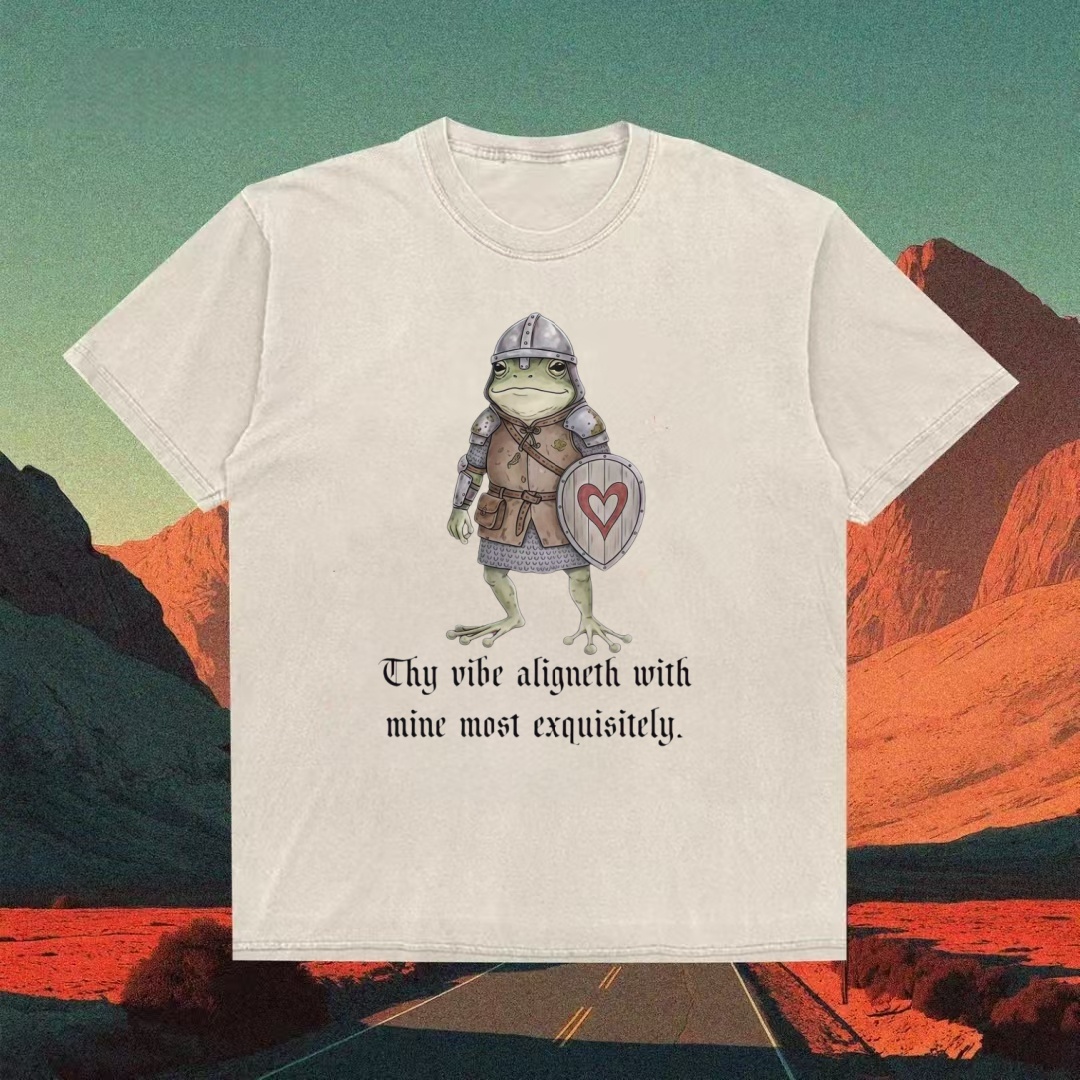  "Thy Vibe Aligneth" Frog Knight T-shirt