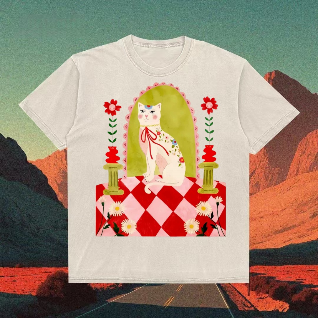 Divine Cat Folk Art T-shirt