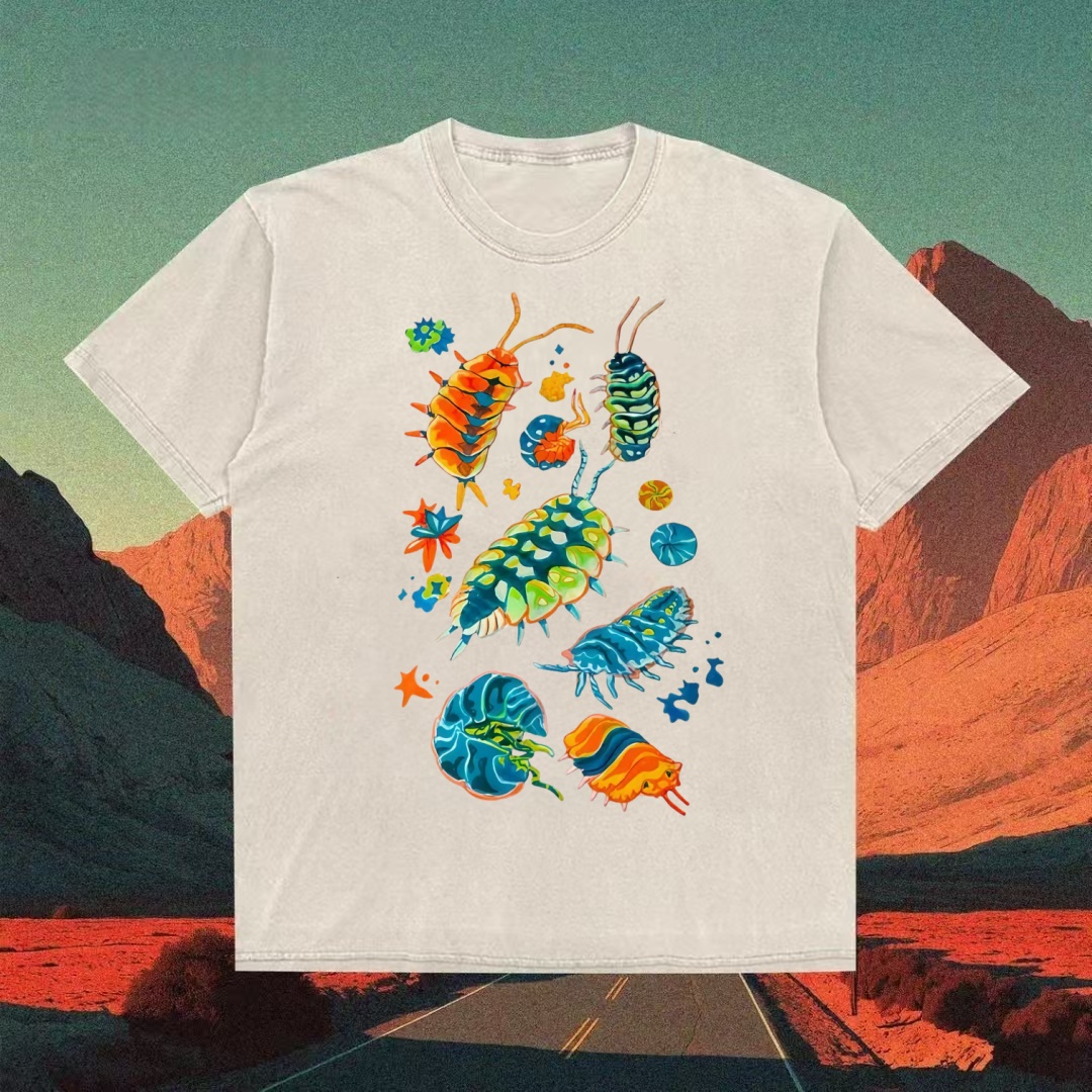 Colorful Isopod Collage Cute Art T-shirt