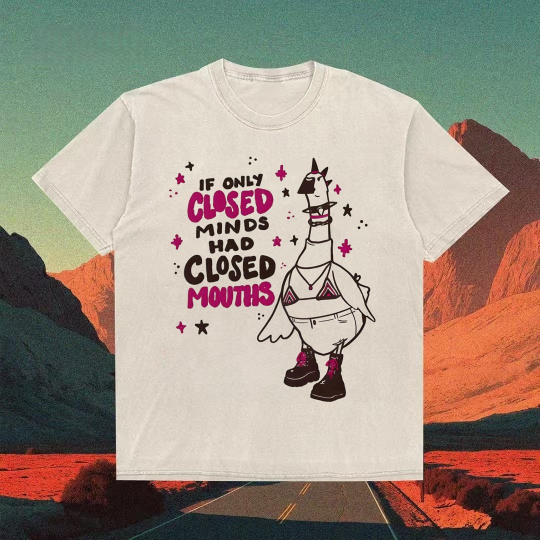 "Closed Minds" Punk Goose Graphic T-shirt