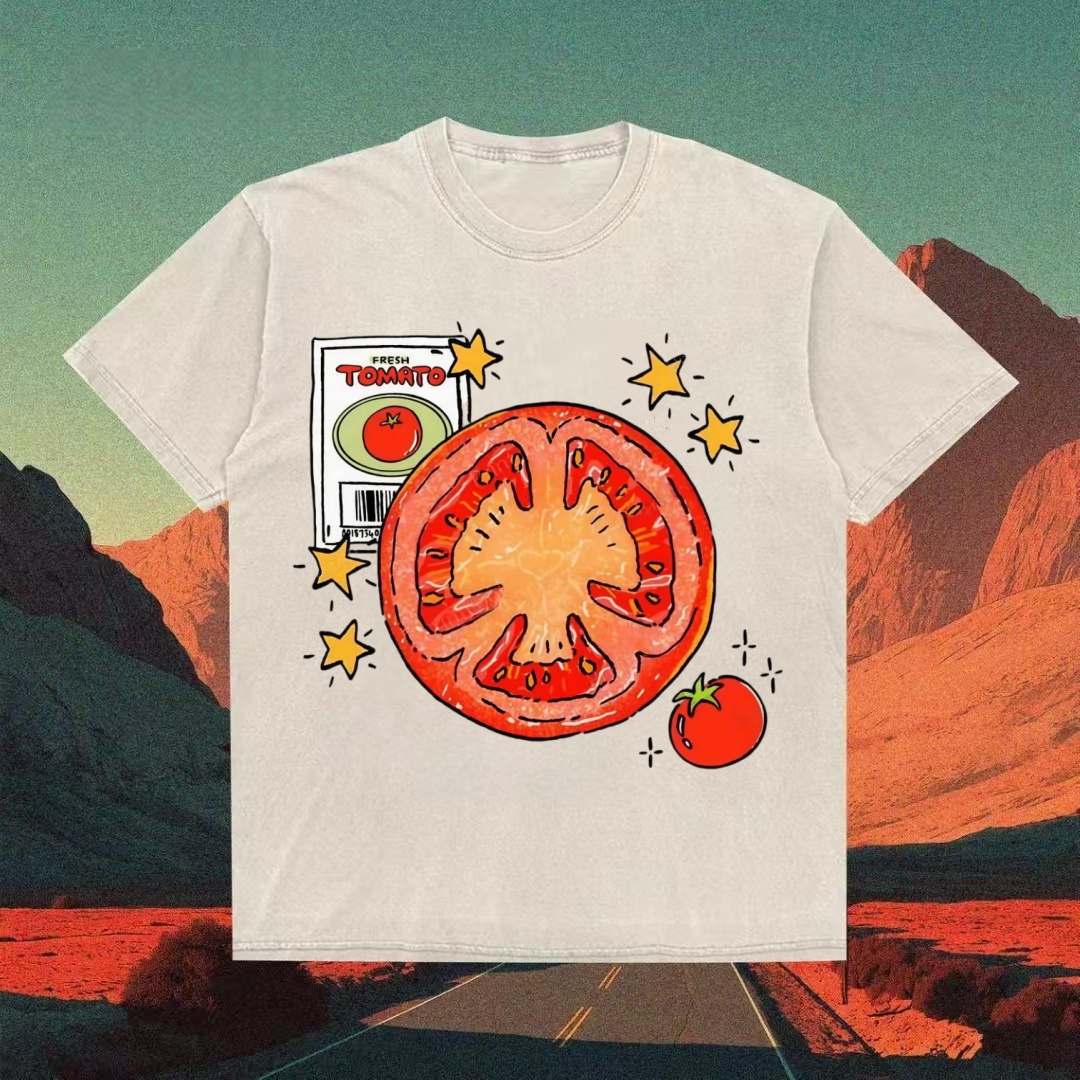 Fresh Tomato Slice Doodle T-shirt
