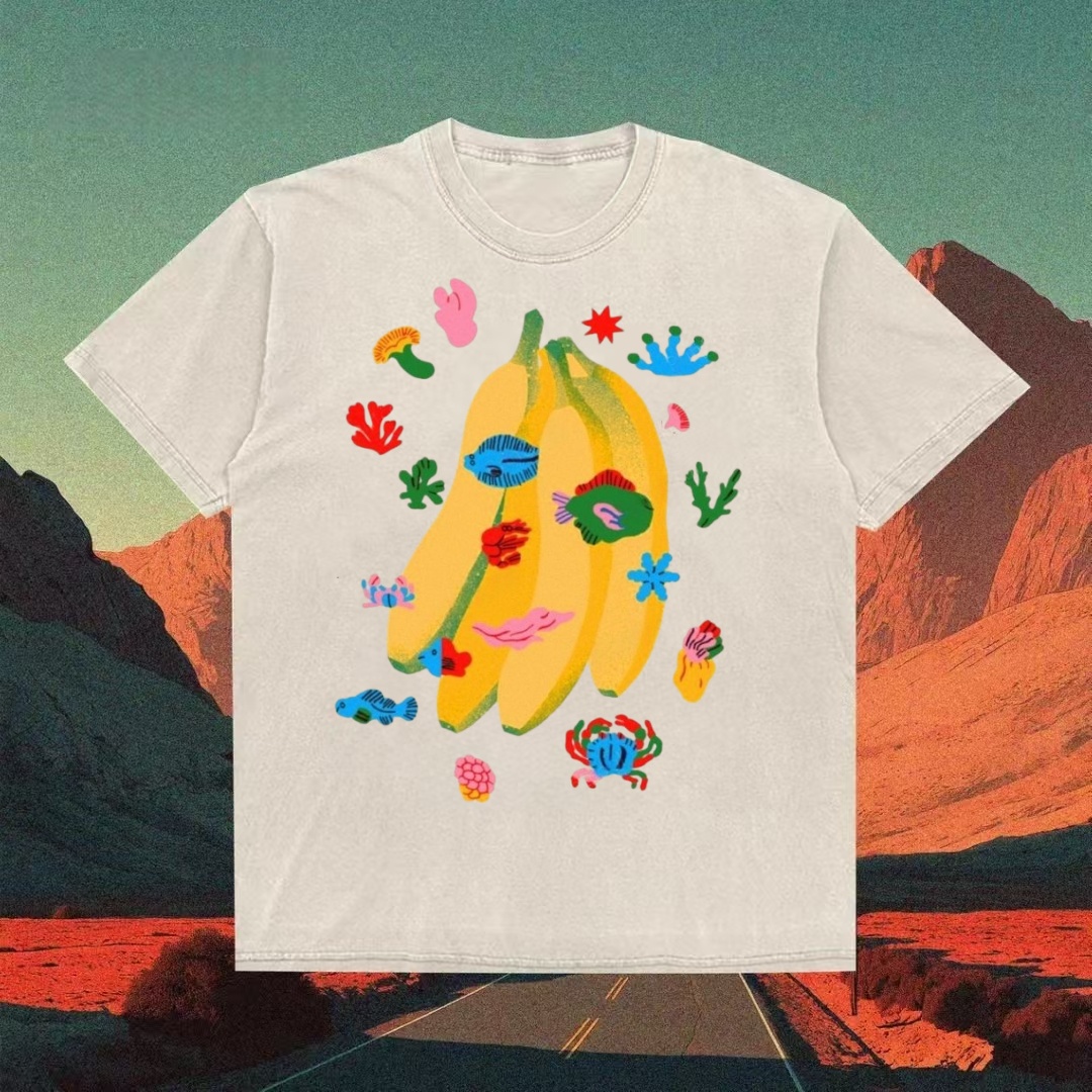 Banana & Sea Creatures Surreal T-shirt
