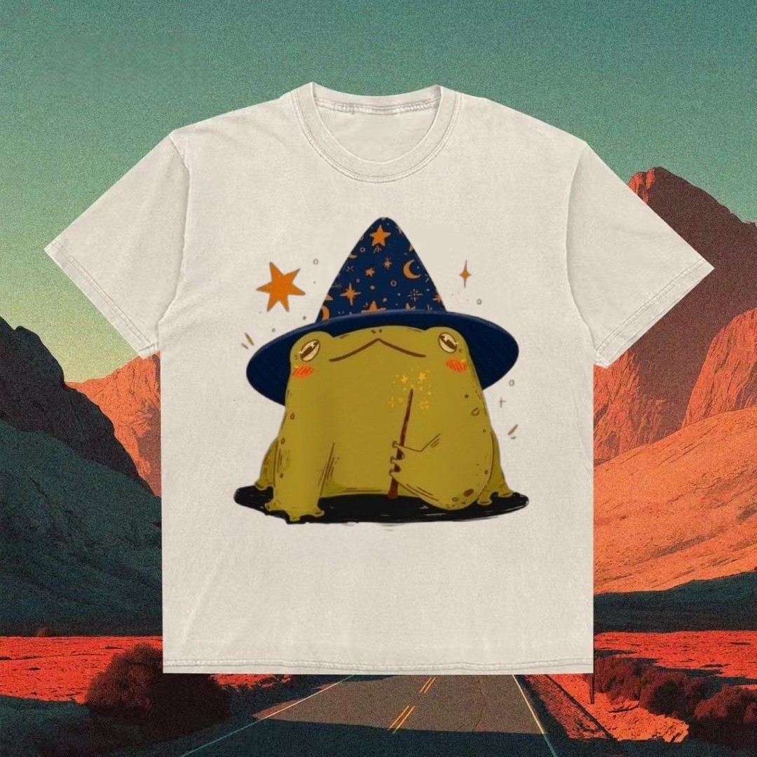Frog Wizard With Magic Wand T-shirt