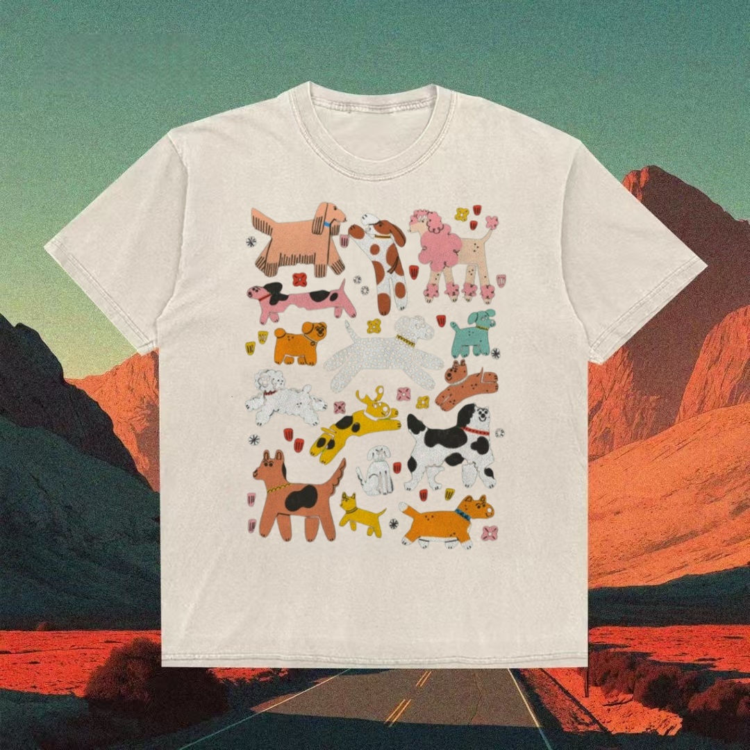 Doodle Dog Breed Collage T-shirt