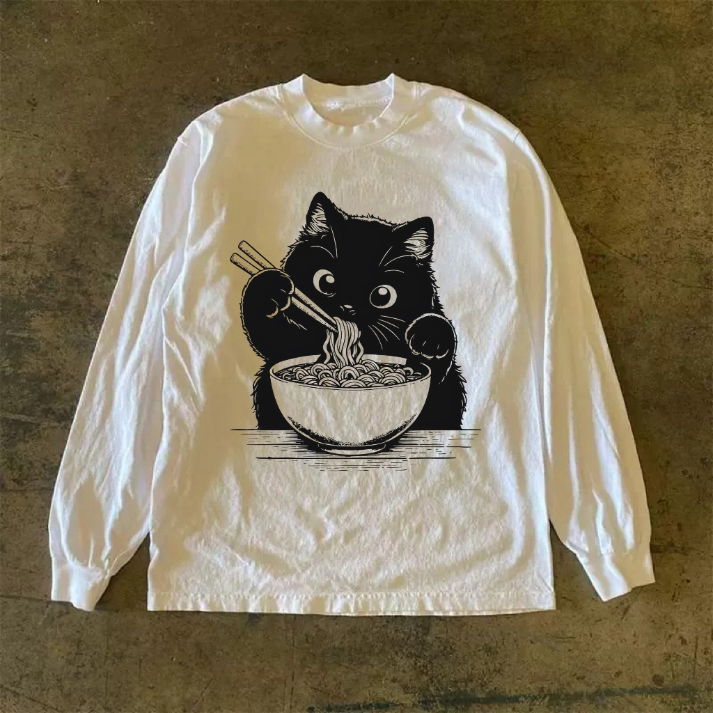 Ramen Cat Long Sleeve Shirt