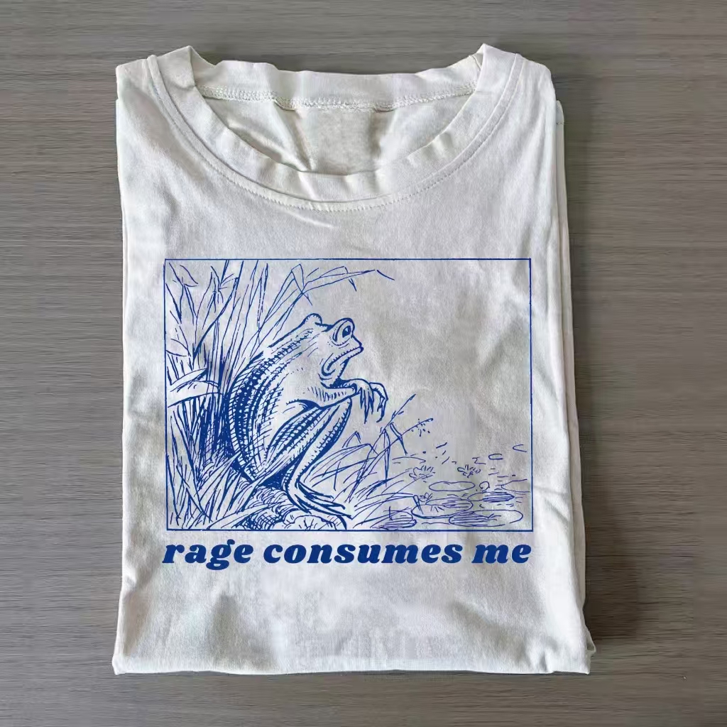 "Rage Consumes Me" Angry Frog Sketch T-shirt