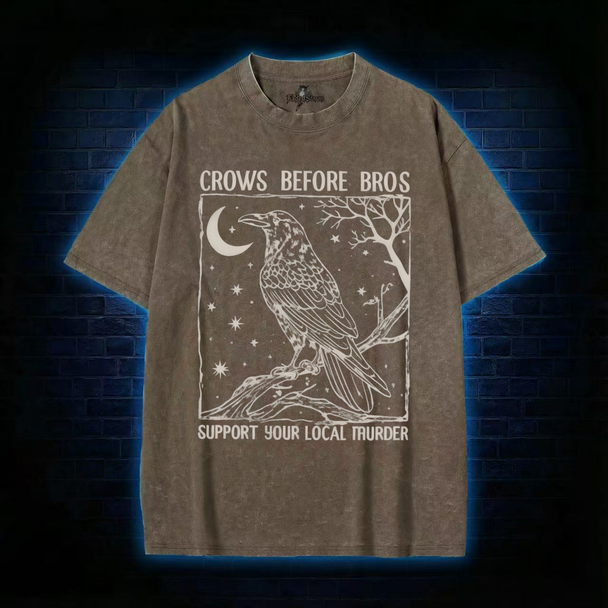 Crows Before Bros Washed T-shirt