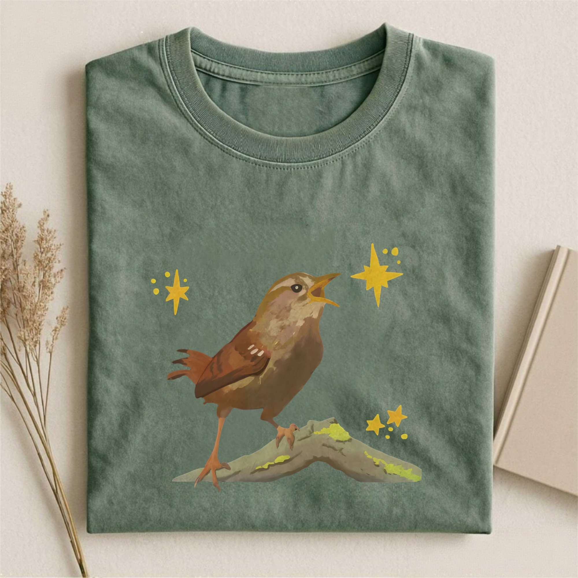 Singing Bird And Star T-shirt