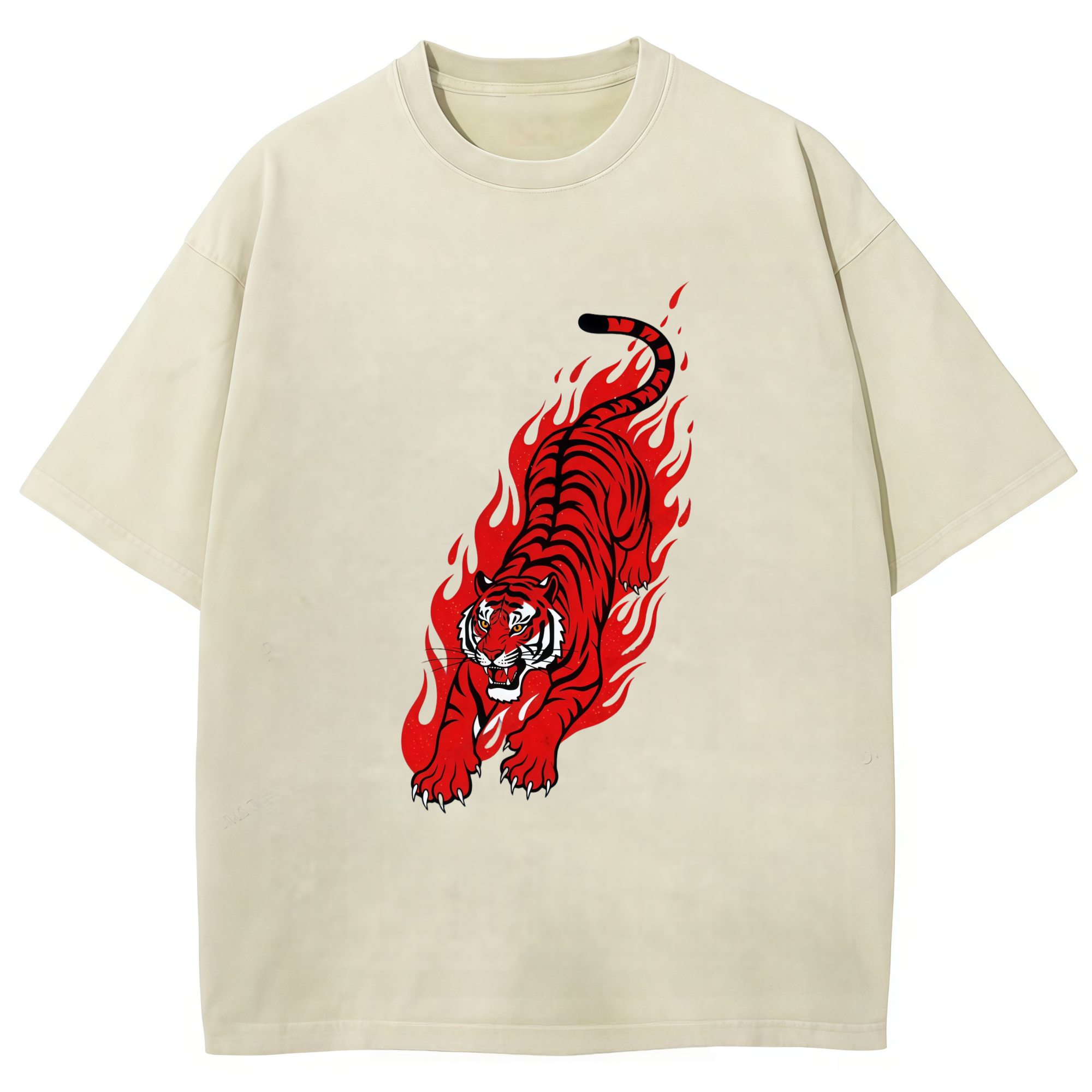 A Tiger With Red Flames T-shirt