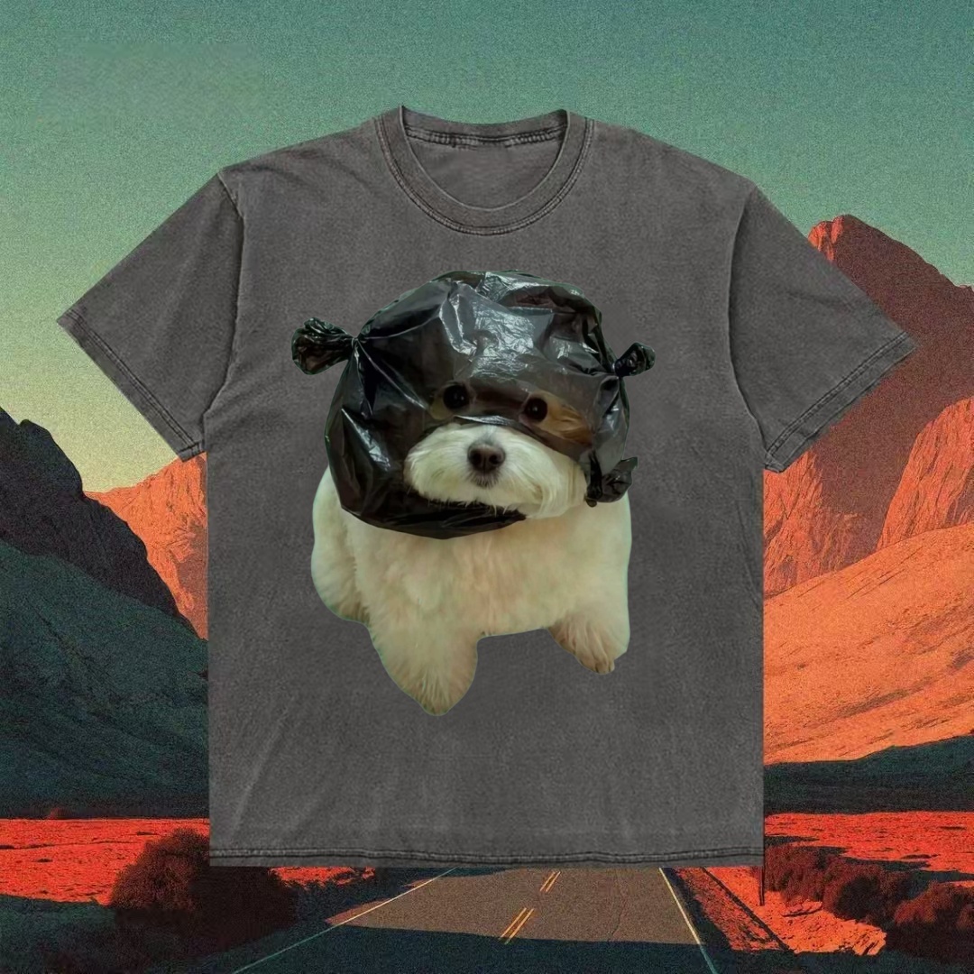 Plastic Bag Dog Meme T-shirt