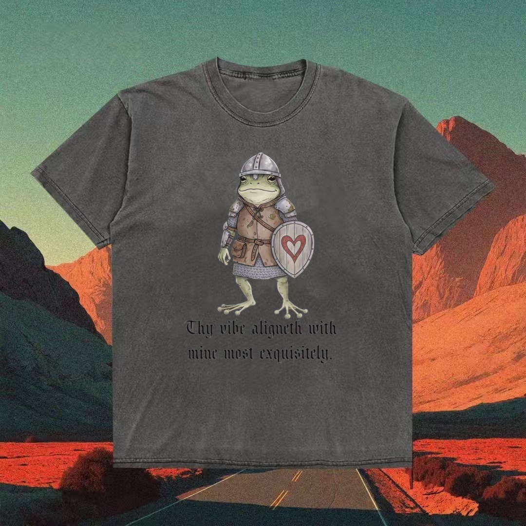  "Thy Vibe Aligneth" Frog Knight T-shirt