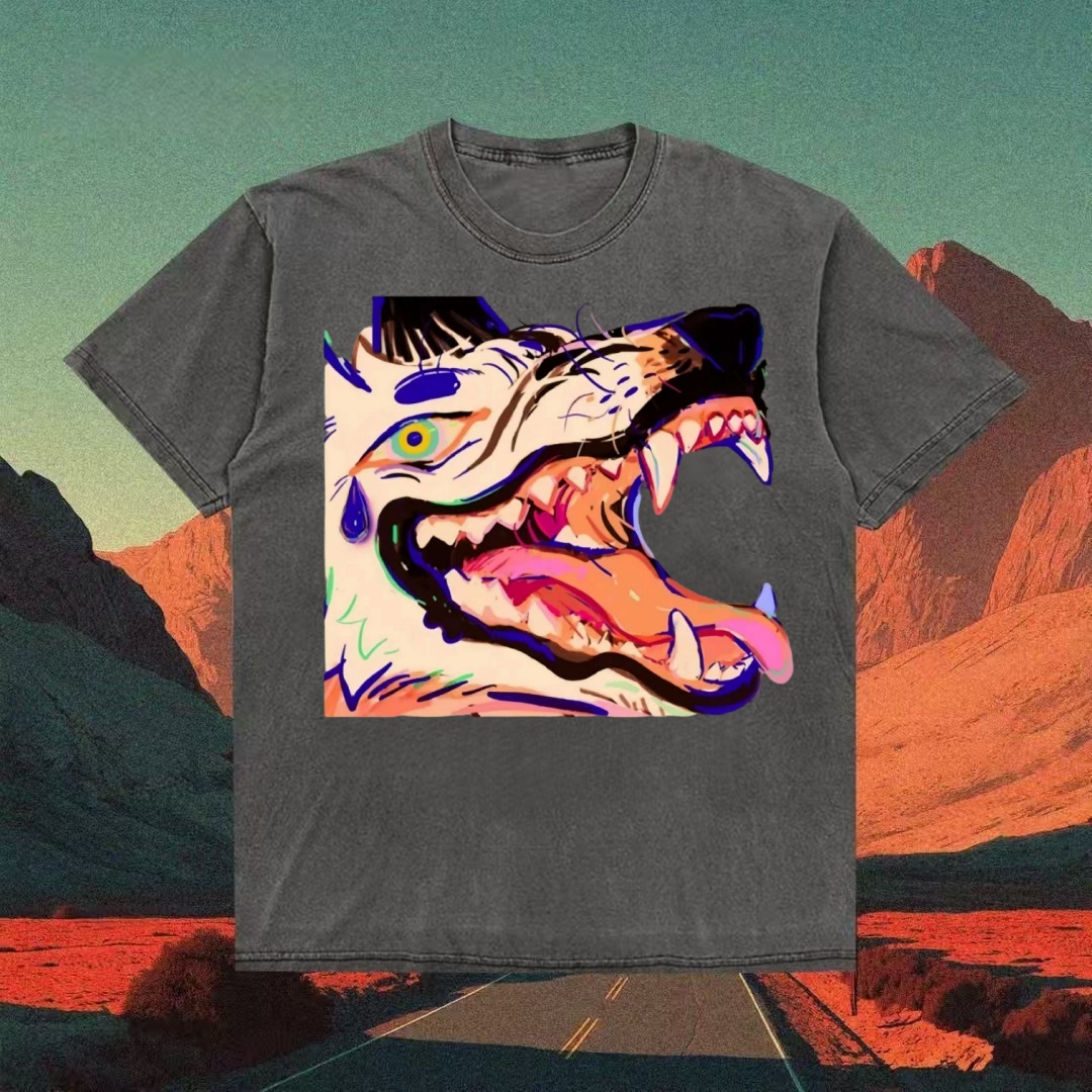 Abstract Colorful Wolf Pop Art T-shirt