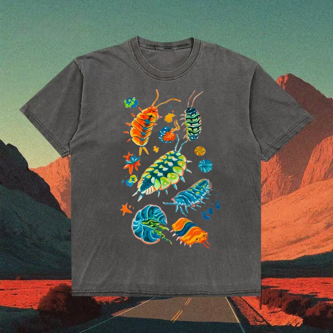 Colorful Isopod Collage Cute Art T-shirt