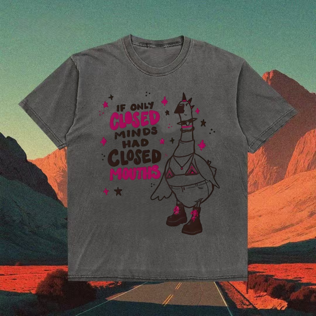 "Closed Minds" Punk Goose Graphic T-shirt