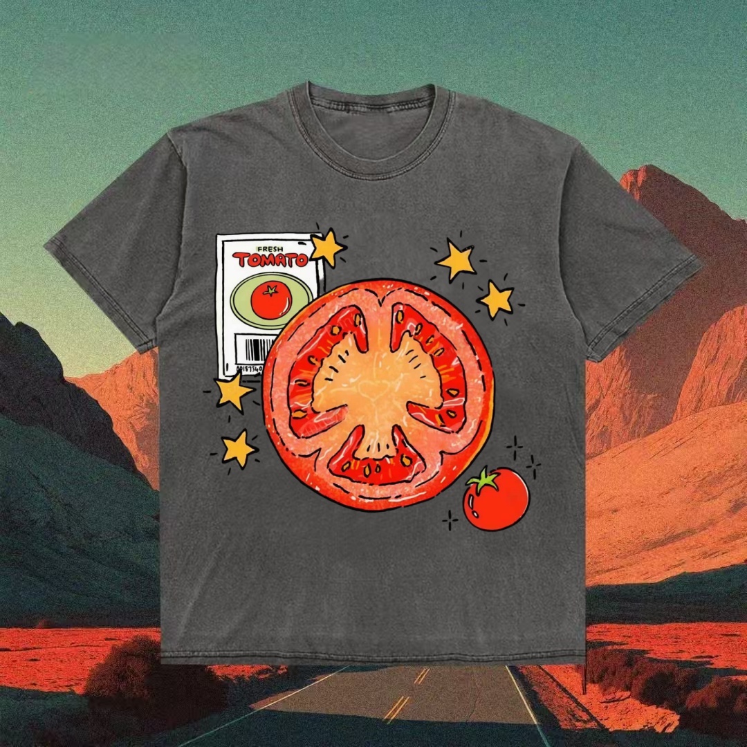 Fresh Tomato Slice Doodle T-shirt