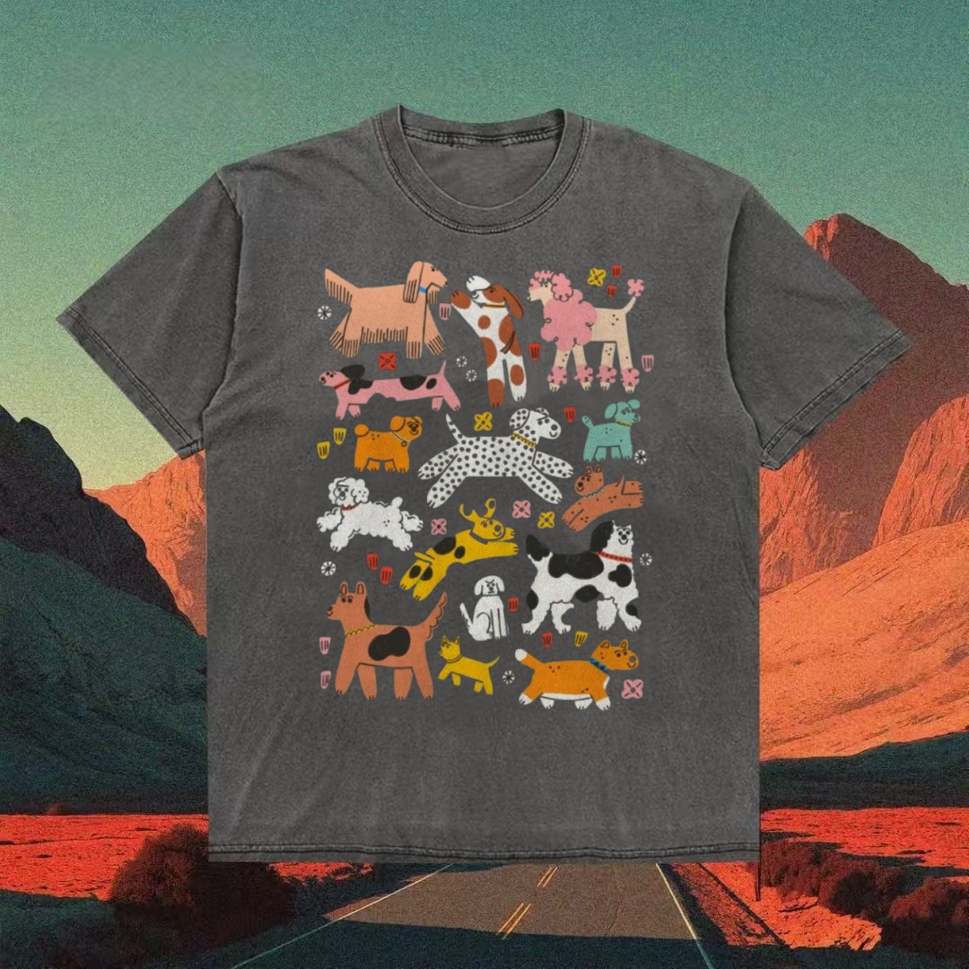 Doodle Dog Breed Collage T-shirt