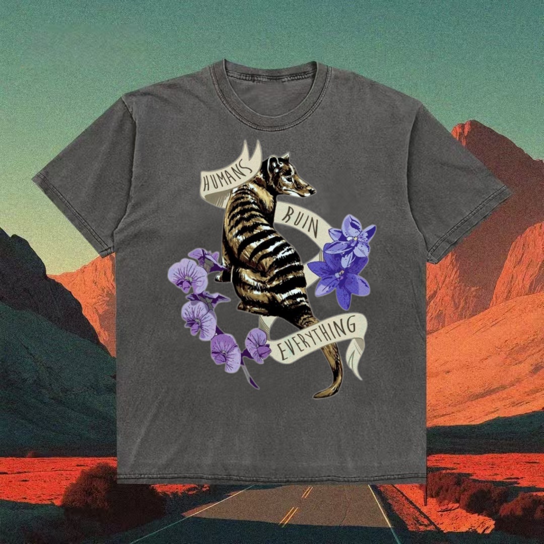 "Humans Ruin Everything" Thylacine T-shirt