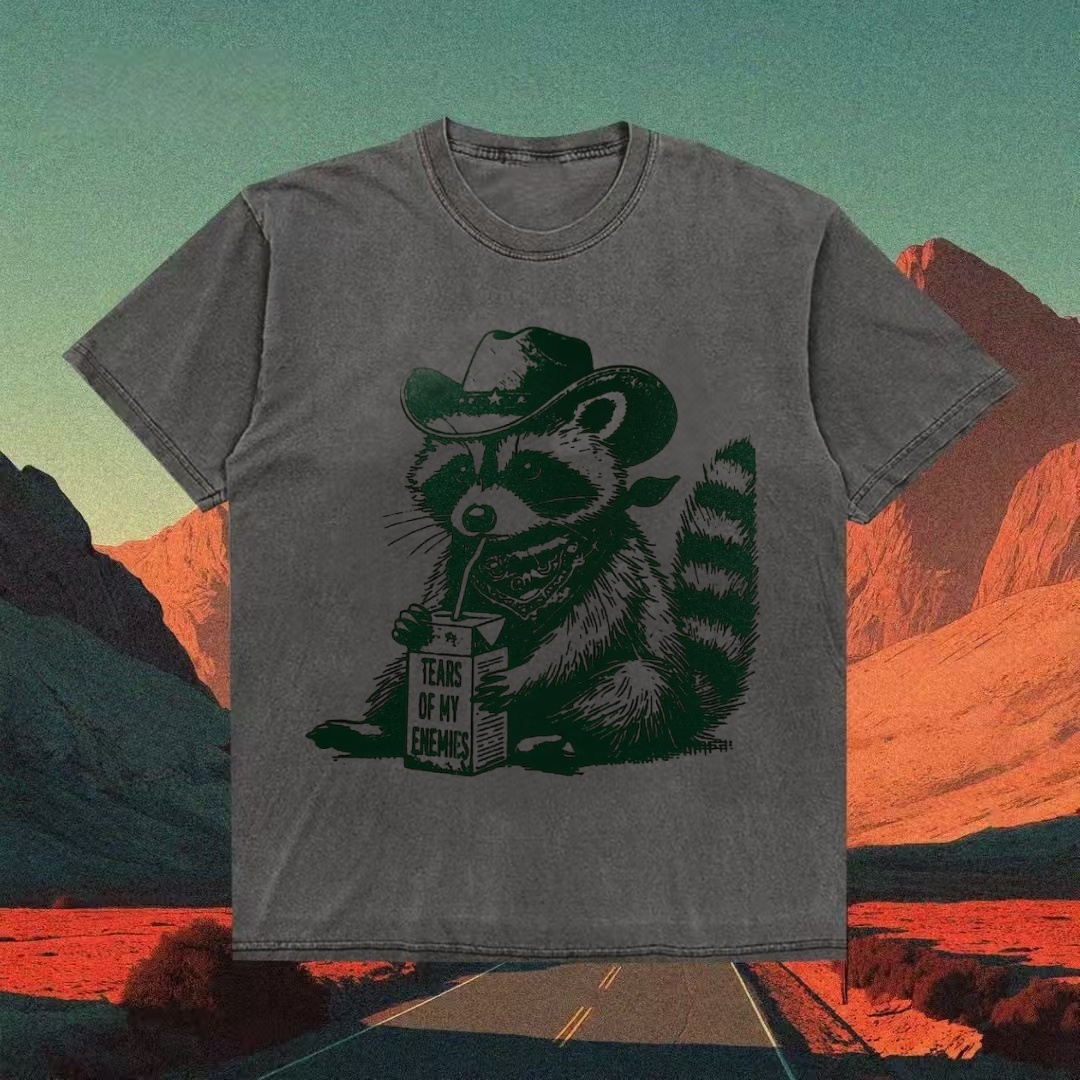Cowboy Raccoon "Tears Of My Enemies" T-shirt