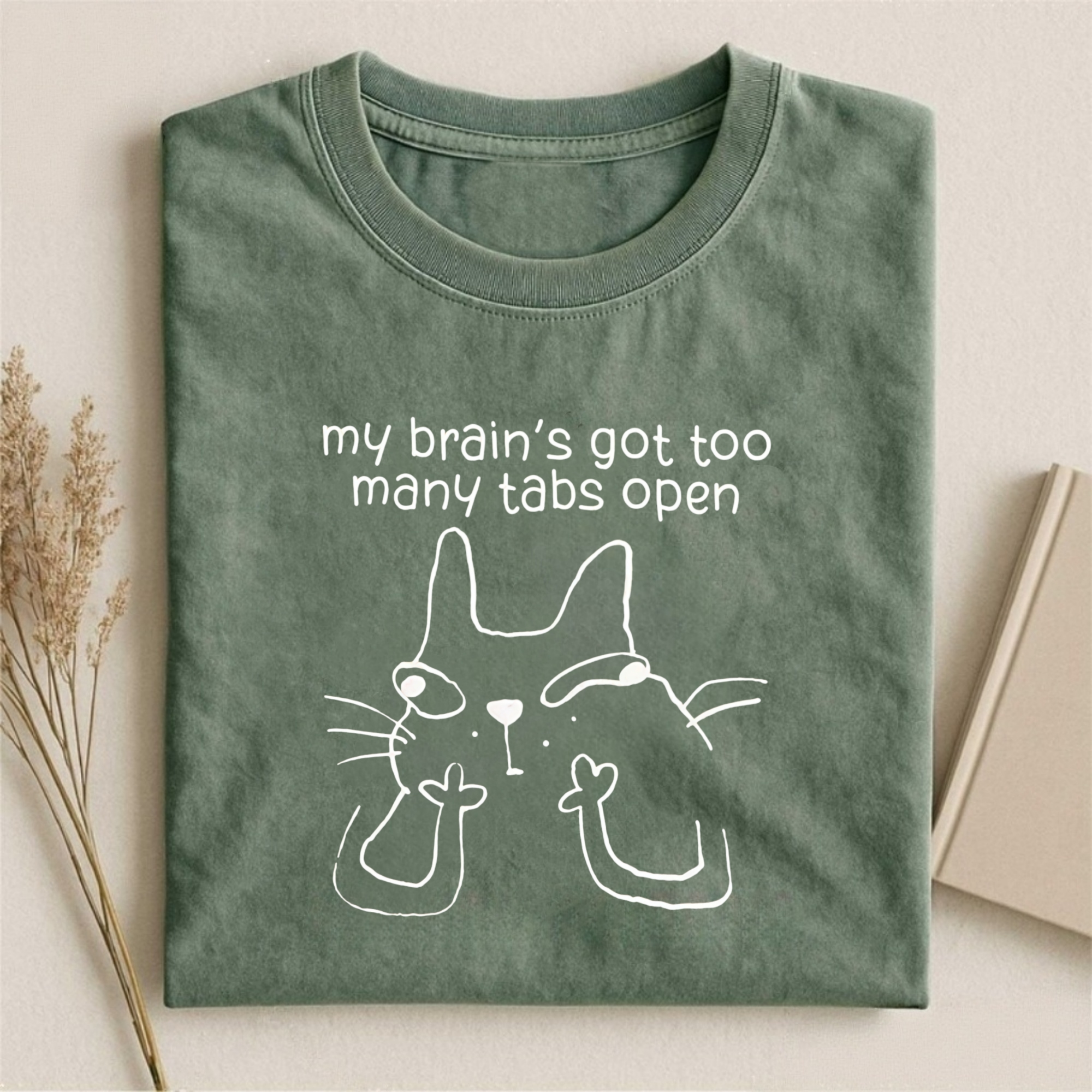 Funny Cat Too Many Tabs T-shirt