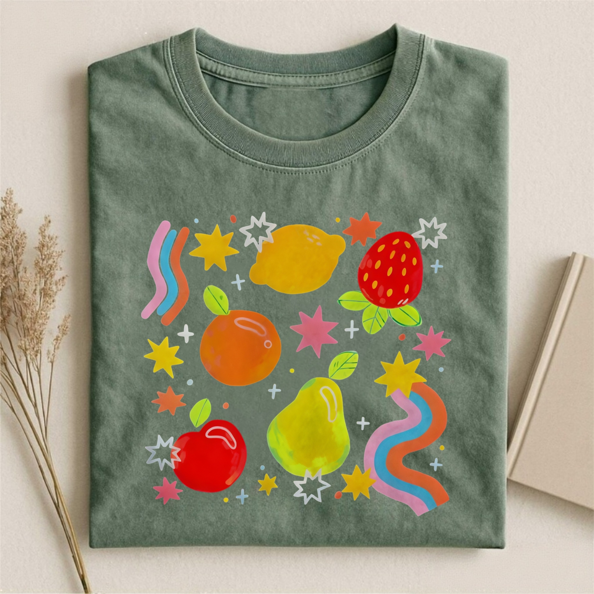 Fresh Fruit And Star T-shirt