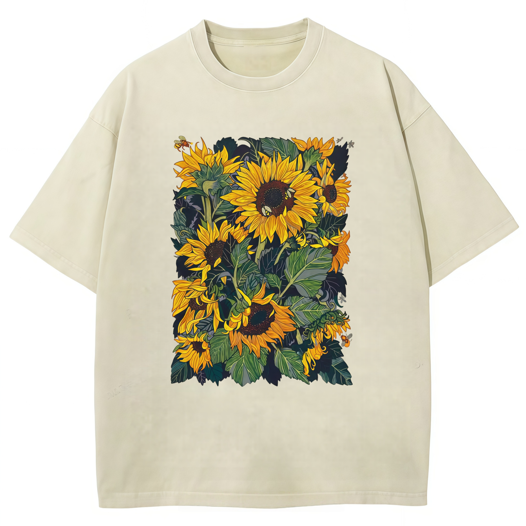 Bees Collect Nectar From Sunflowers T-shirt