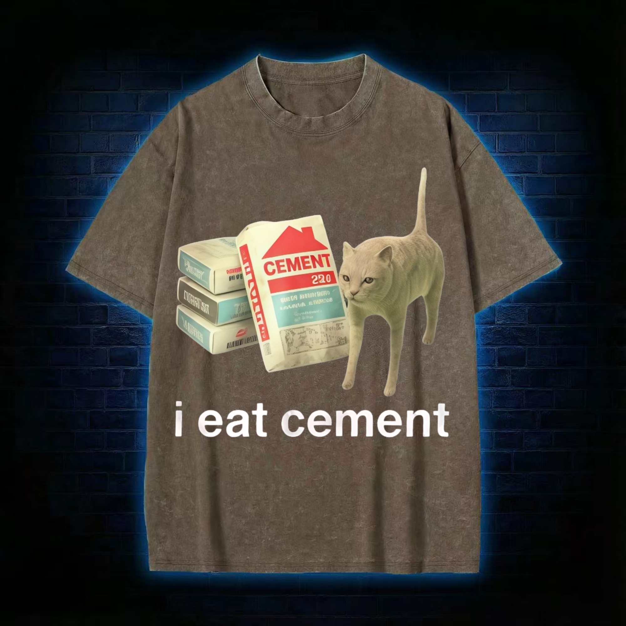 I Eat Cement Washed T-shirt