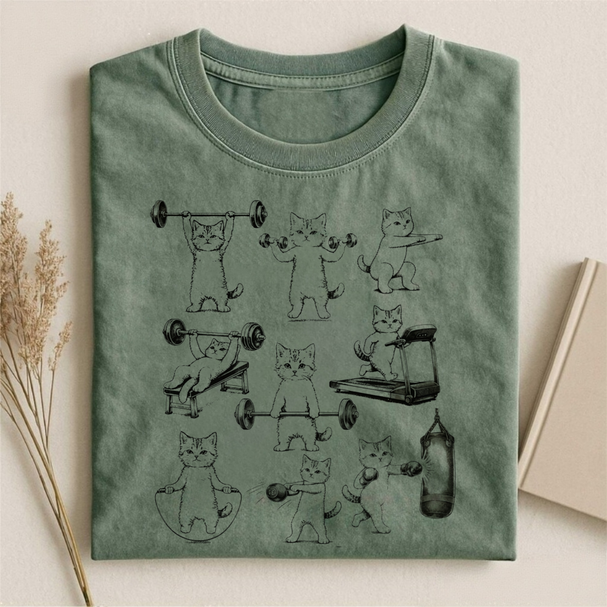 Funny Cats Gym T-shirt