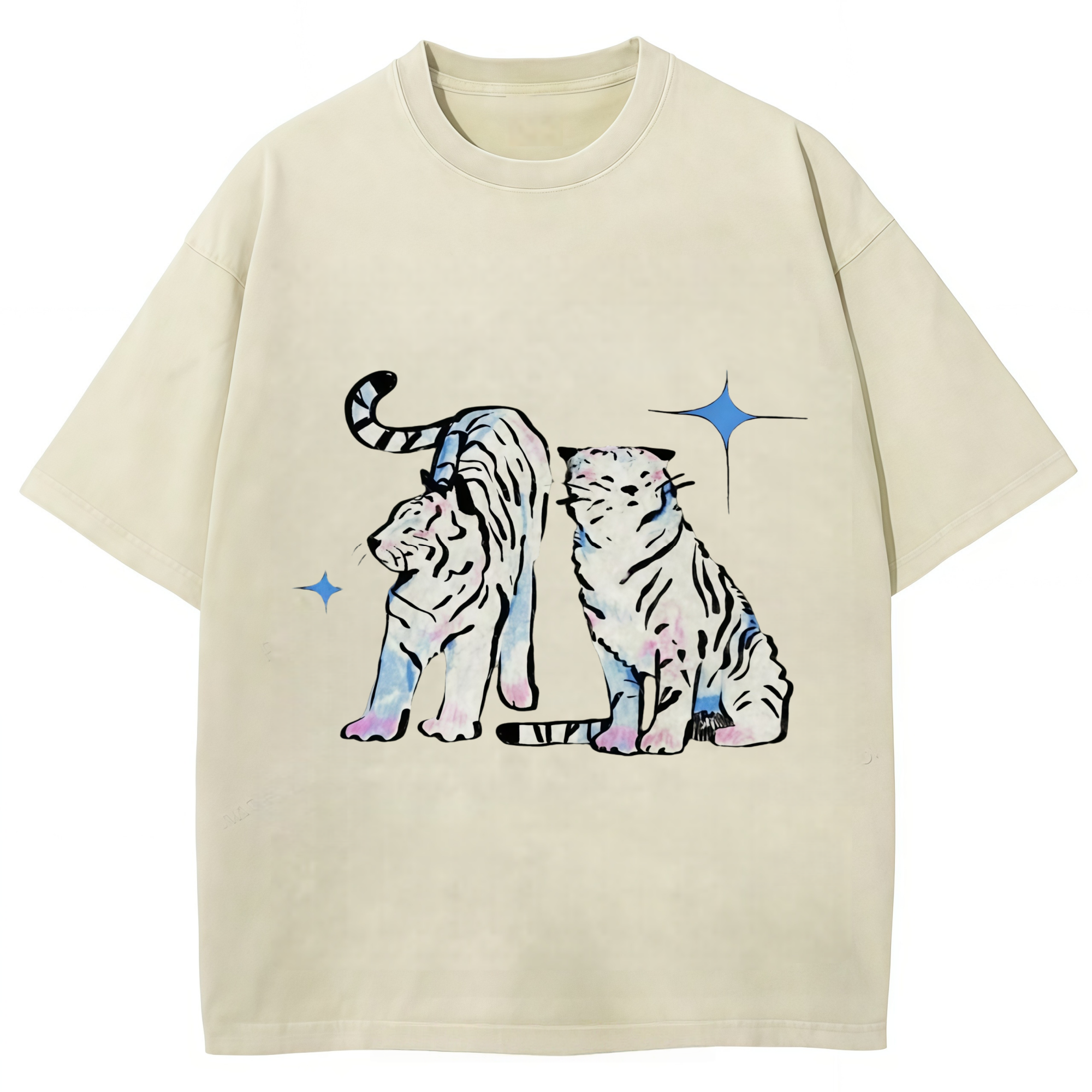 Starry Double White Tiger T-shirt