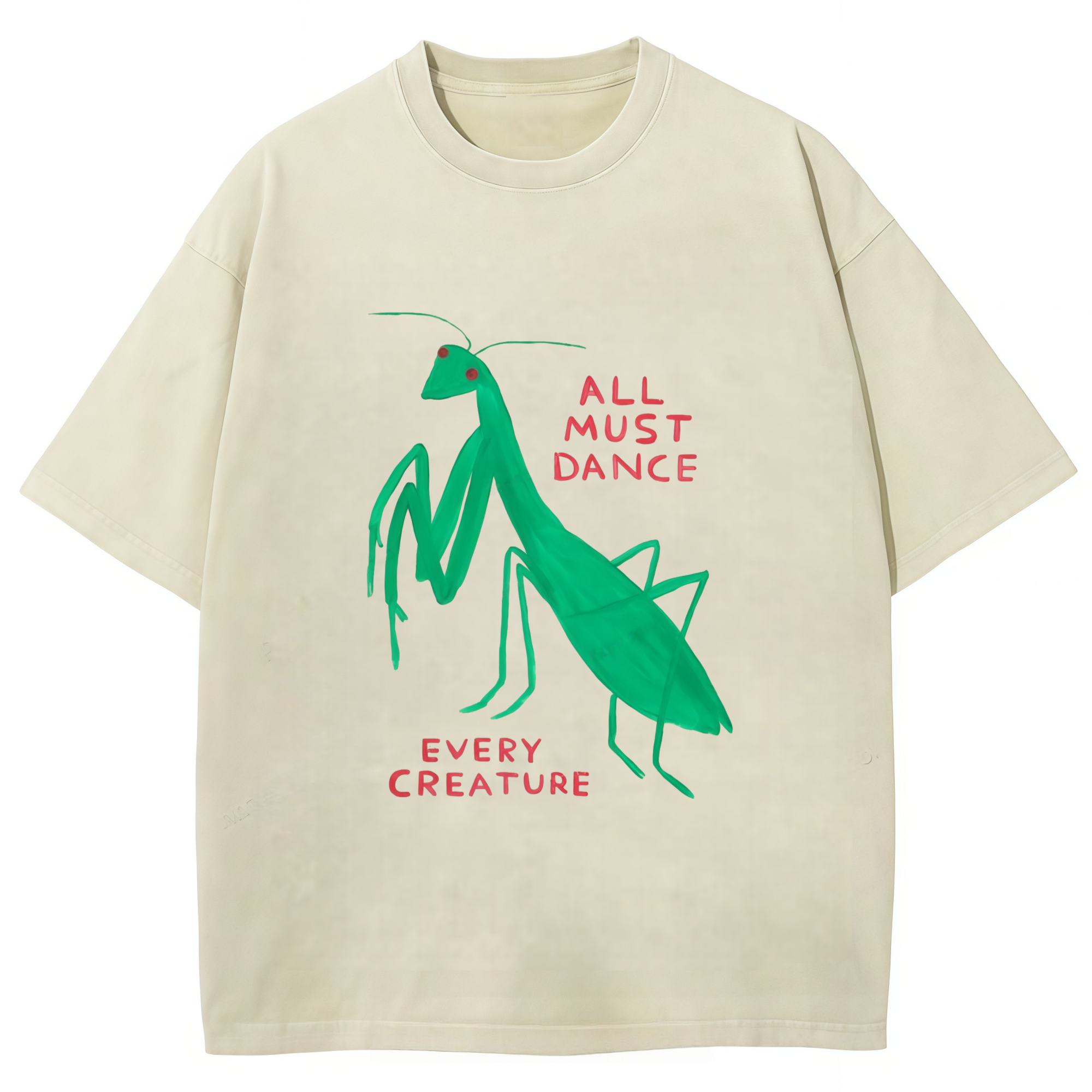 Green Grasshopper Print T-shirt