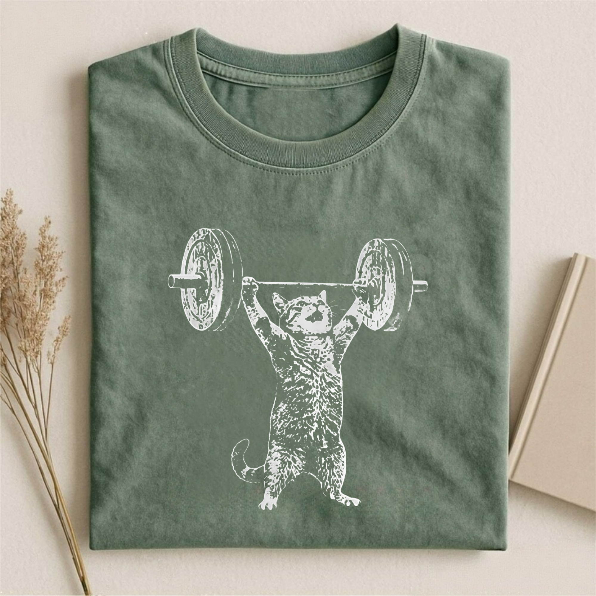 Funny Cat Gym T-shirt