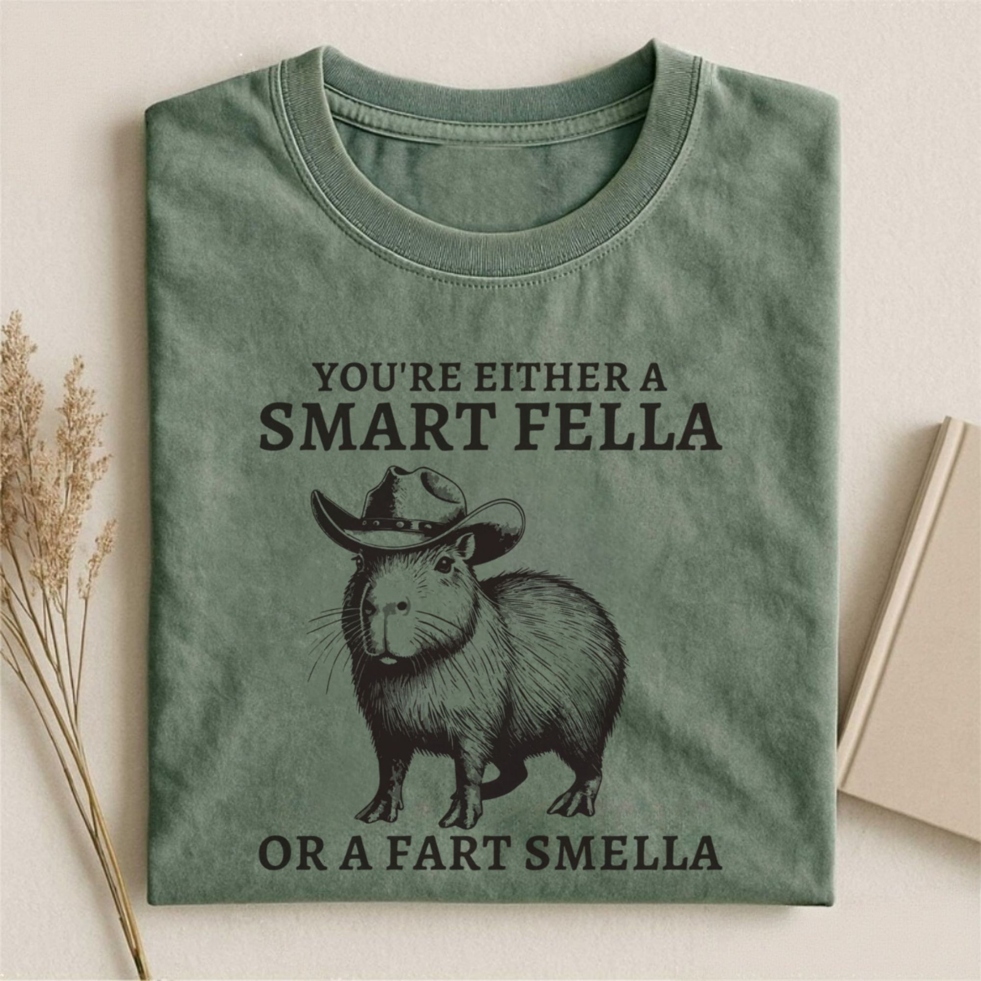 Retro Smart Fella Capybara 90s T-shirt