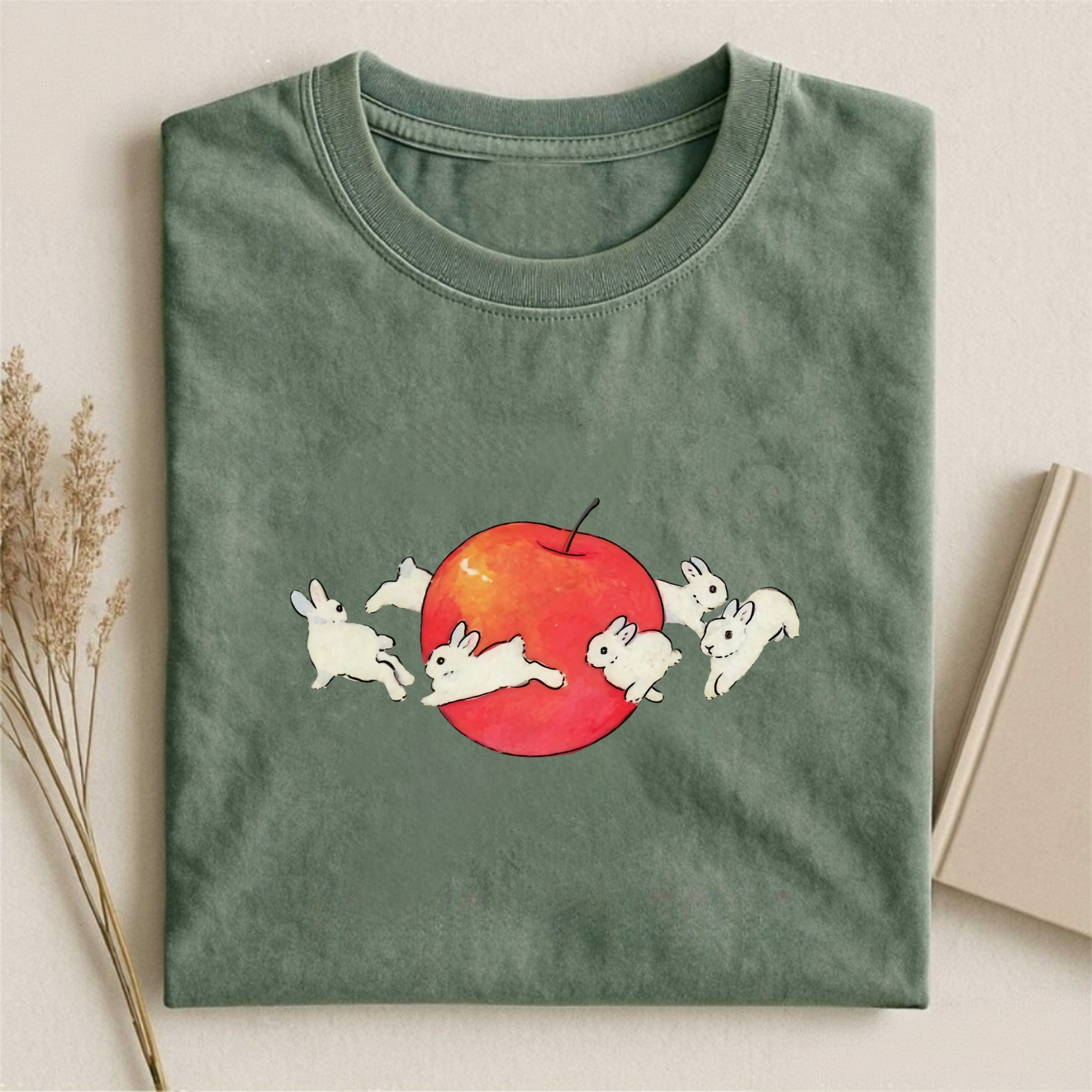 White Rabbit And Apple T-shirt