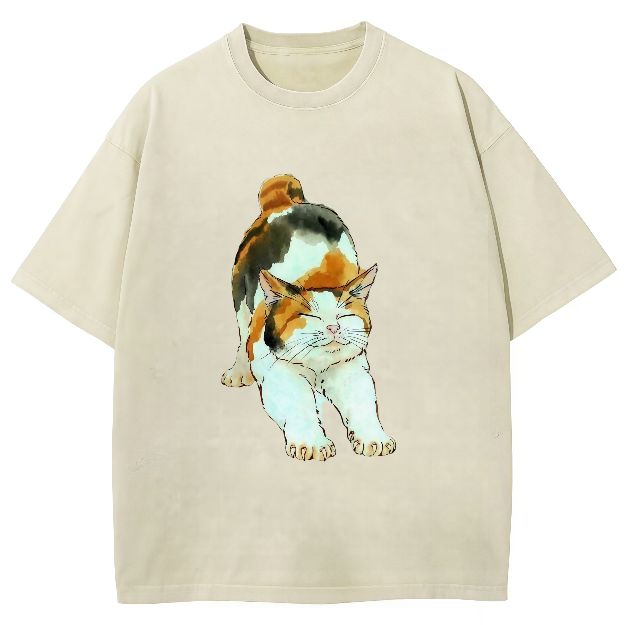The Stretched-Out Calico Cat T-shirt