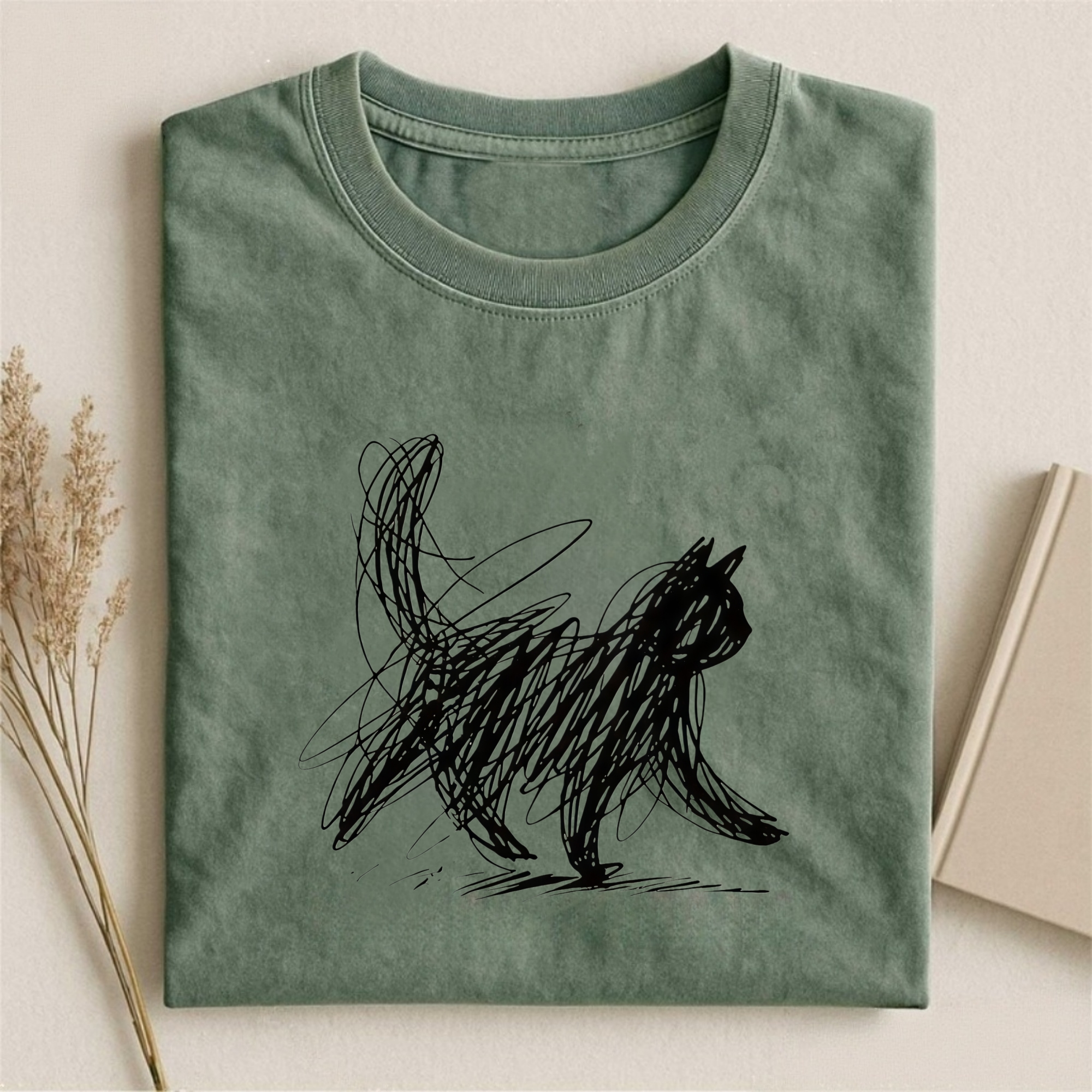 Minimalist Cat T-shirt