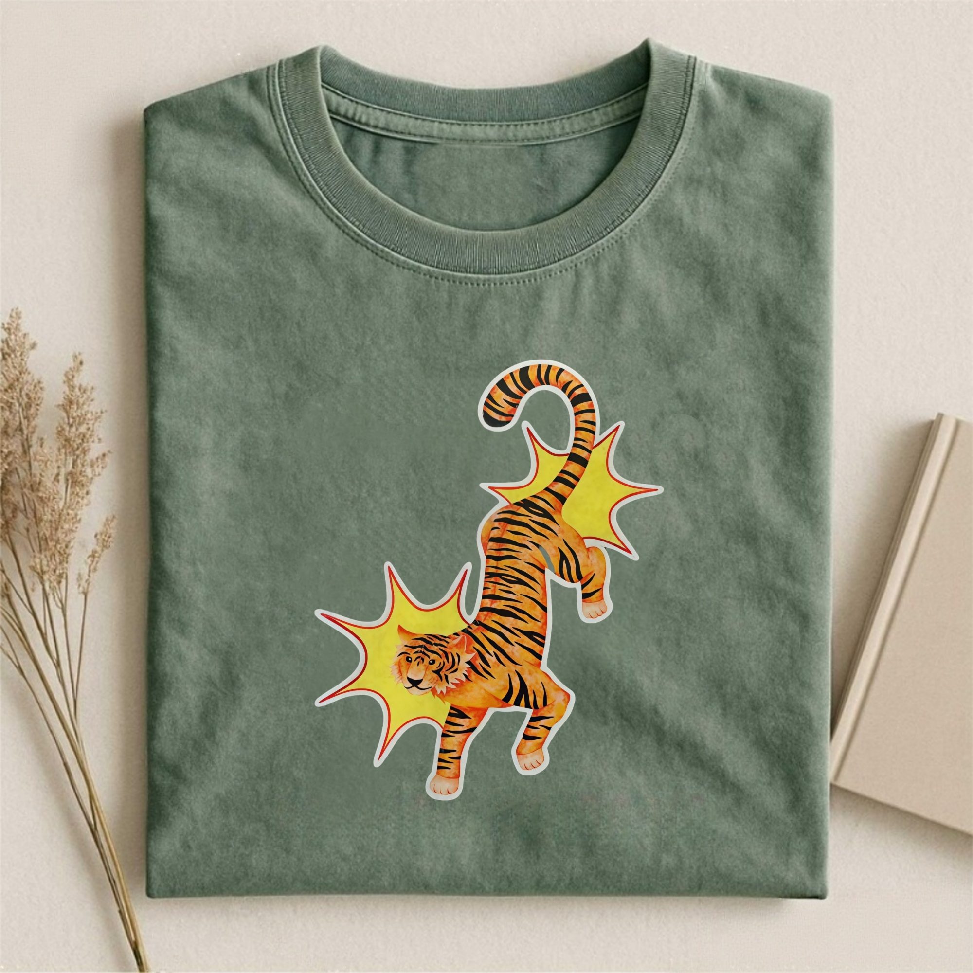 Watercolor Dynamic Tiger T-shirt
