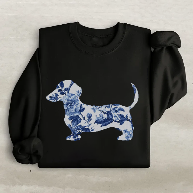 Floral Dachshund Sweatshirt