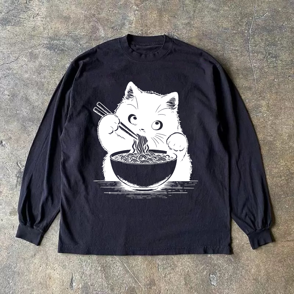 Ramen Cat Long Sleeve Shirt