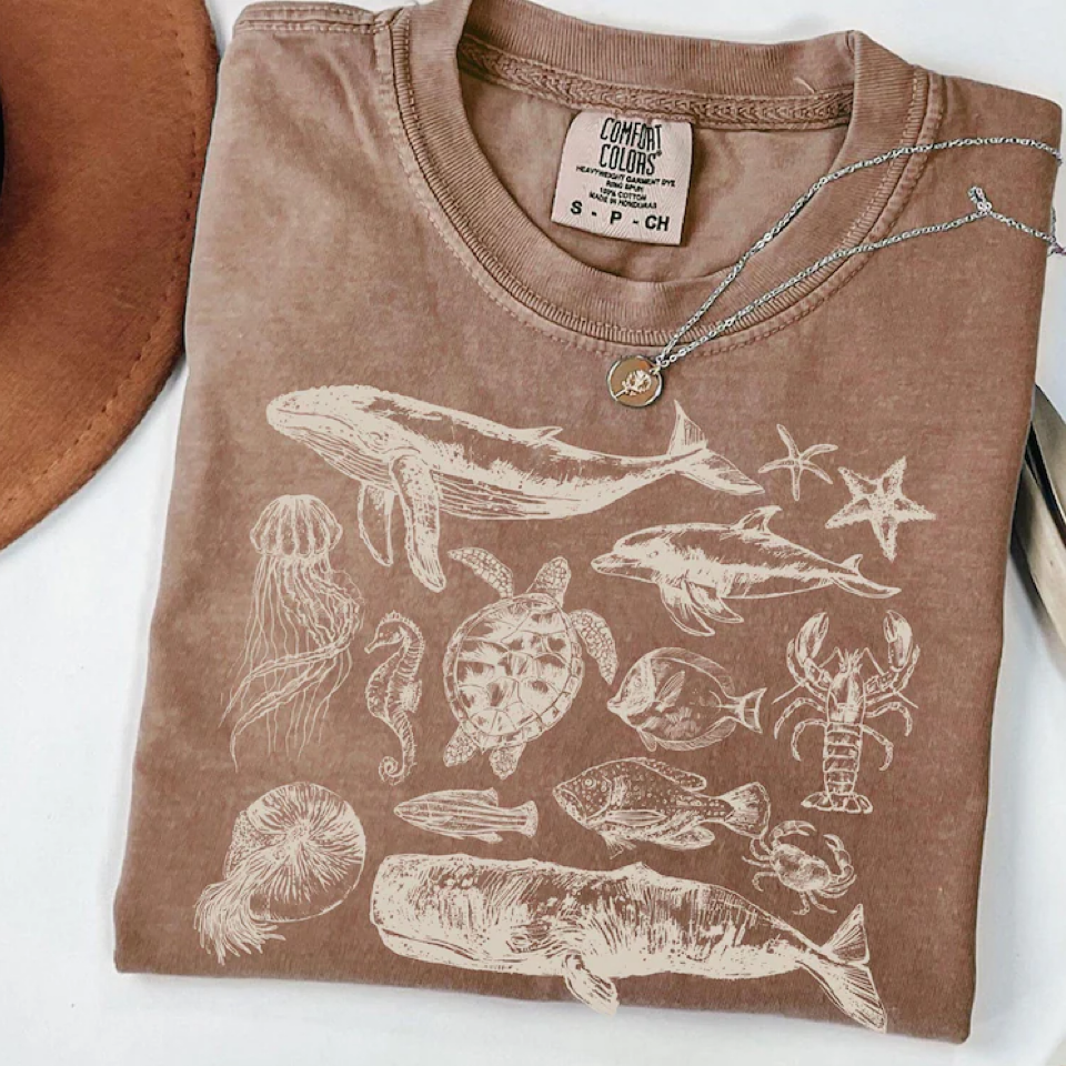 Vintage 90s Sea Animals T-Shirt
